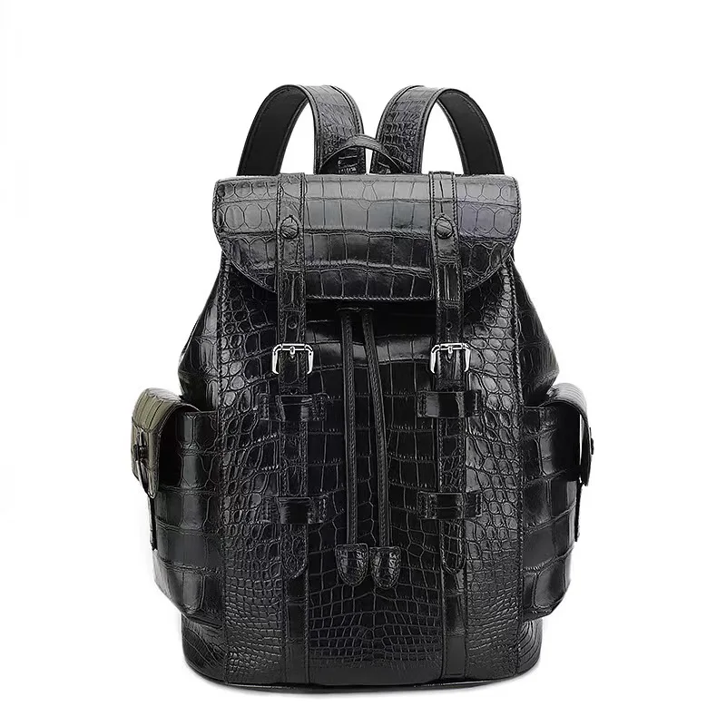 

2026 new arrvial natural crocodile skin handmade backpack PDD003