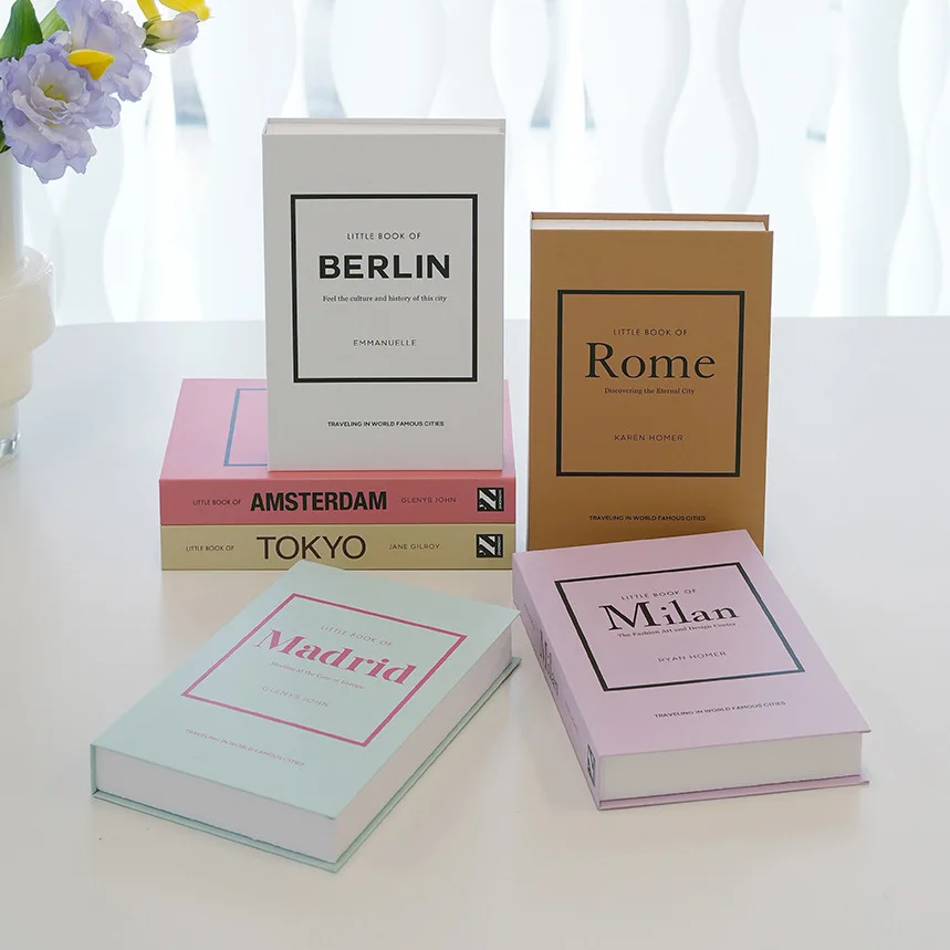 Fake Book Box Luxury Decoration Fake Books  Living Room Decoration Elegant Room Ornaments Coffee Table Book Shooting Props