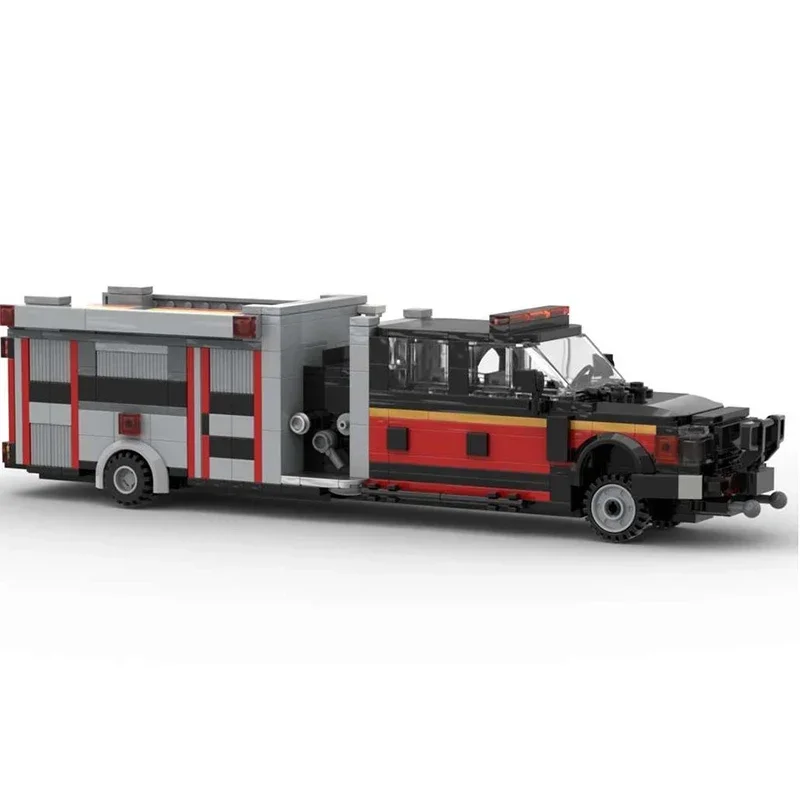 Fire Fighting Vehicle Moc Building Blocks F550 Brush Fire Truck Model Technology Brick DIY Assembly Construction Holiday Set Toy
