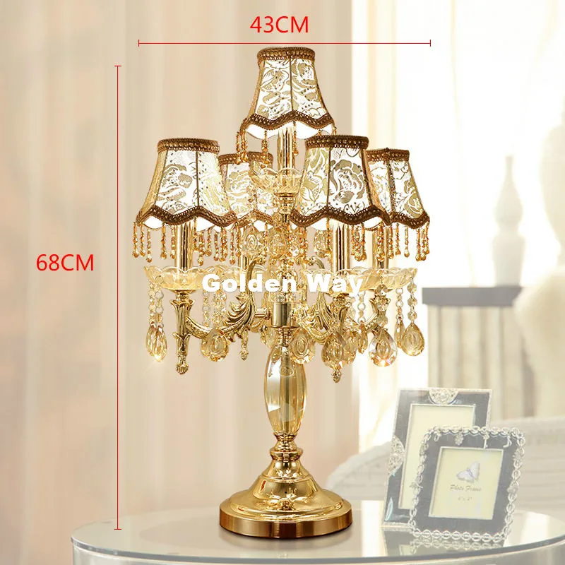 Modern Crystal Table Lamp D43cm Luxury Crystal Table Lamp Modern Bedroom Bedside Lamp K9 Luxury Crystal Decoration Lamp