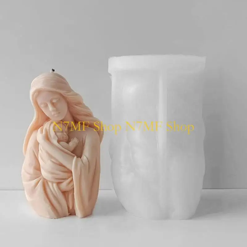 

N7MF силиконовая форма для детских свечей для украшения рабочего стола ручной работы, гипсовая эпоксидная форма