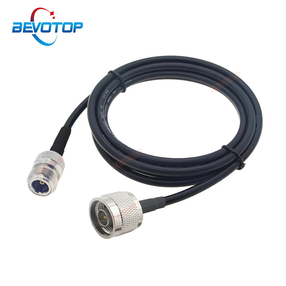 N Type Cable RG58 N Male to N Female Connector Extension Cable Low Loss RG-58 N Cable Male to Female Jumper Pigtail 15cm~30m