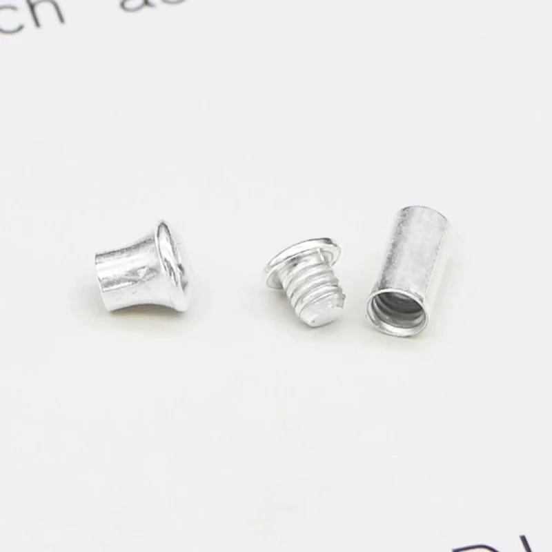 S925 sterling silver round rope mid air finishing hat rope Leather rope woven handmade DIY jewelry joint buckle accessories