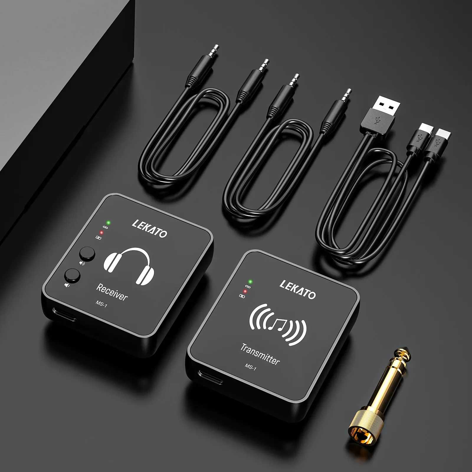 2025 New Budget Pro Wireless Ears Lekato M8 Wp-10 Stereo/mono Iem - Cuvave 2.4G Tx/rx System W/zero Lag