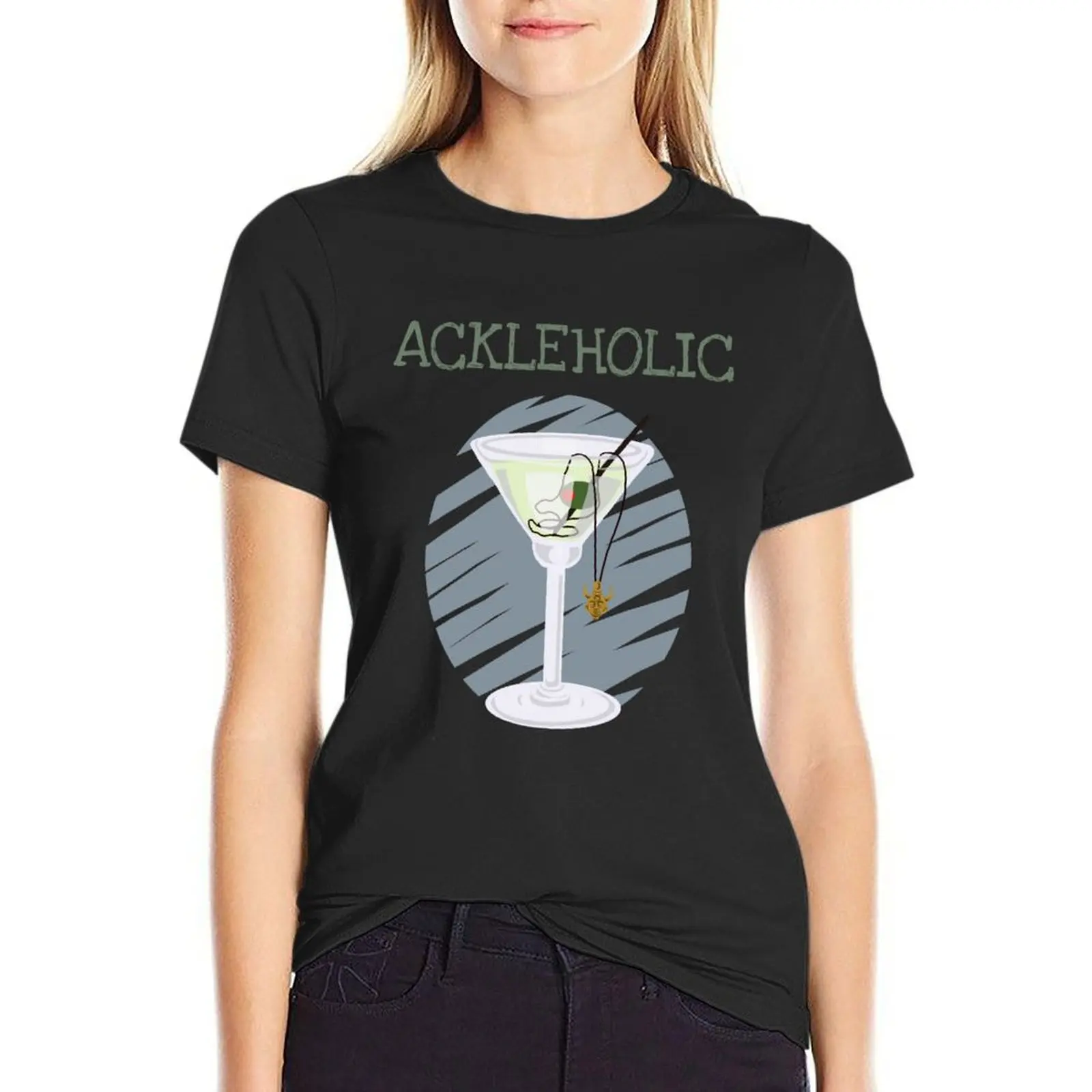 

Ackleholic T-Shirt lady clothes anime graphics animal prinfor western t shirts for Women