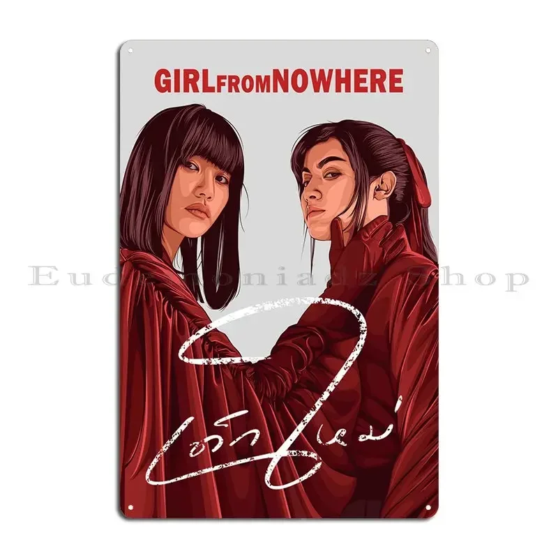 Girl From Nowhere Metal Plaque Garage Club Painting Bar Create Garage Tin Sign Poster