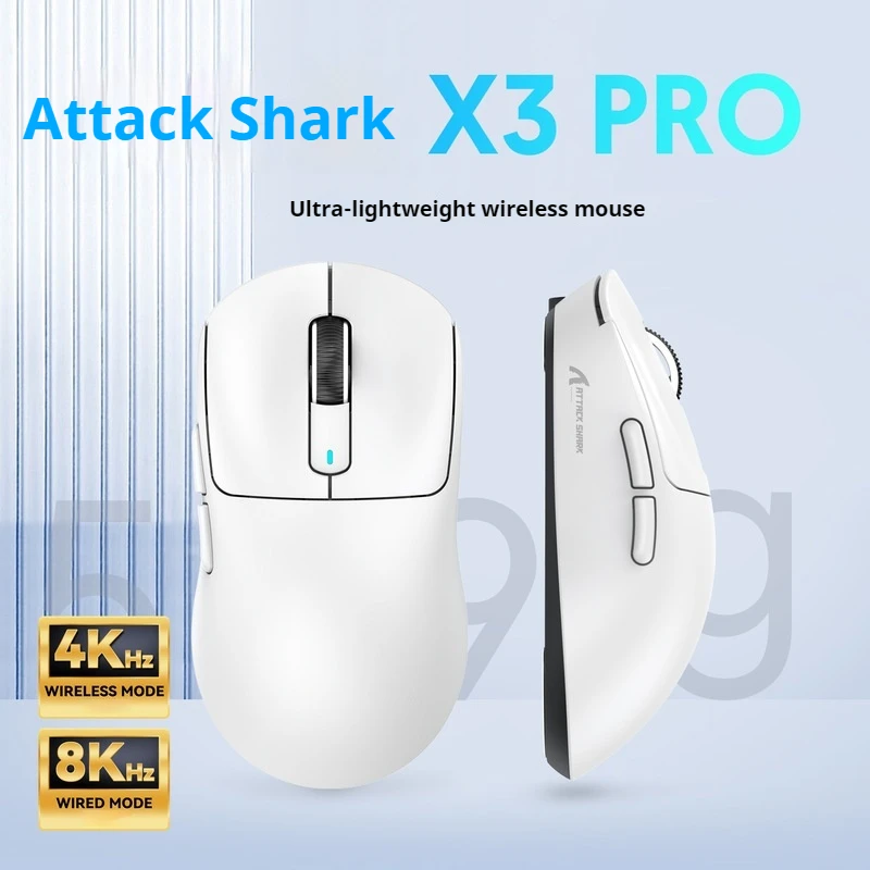 

Attack Shark X3pro Wireless Mouse Lightweight Paw3395 E-Sports Game The Third Mock Examination 4k 8k Computer Notebook Mouse