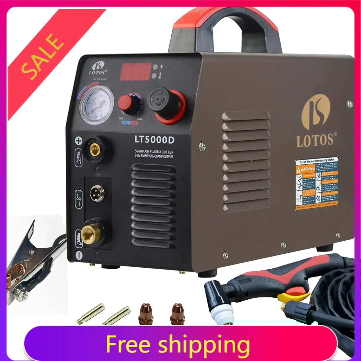 BestsellingLT5000D Plasma Cutter, 2024 Upgraded 5/8 inch 16mm Clean Cut 3/4 inch 20mm Severance Cut 50A Plasma Metal Cutter Mach