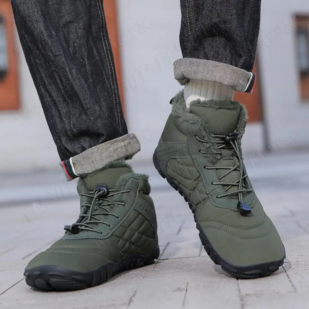 أحذية الثلج حافية القدمين المضادة للانزلاق ، أحذية الرحلات الخارجية ، أحذية عالية الجودة ، أحذية الجري الحرارية ، أفخم عارضة ، الشتاء