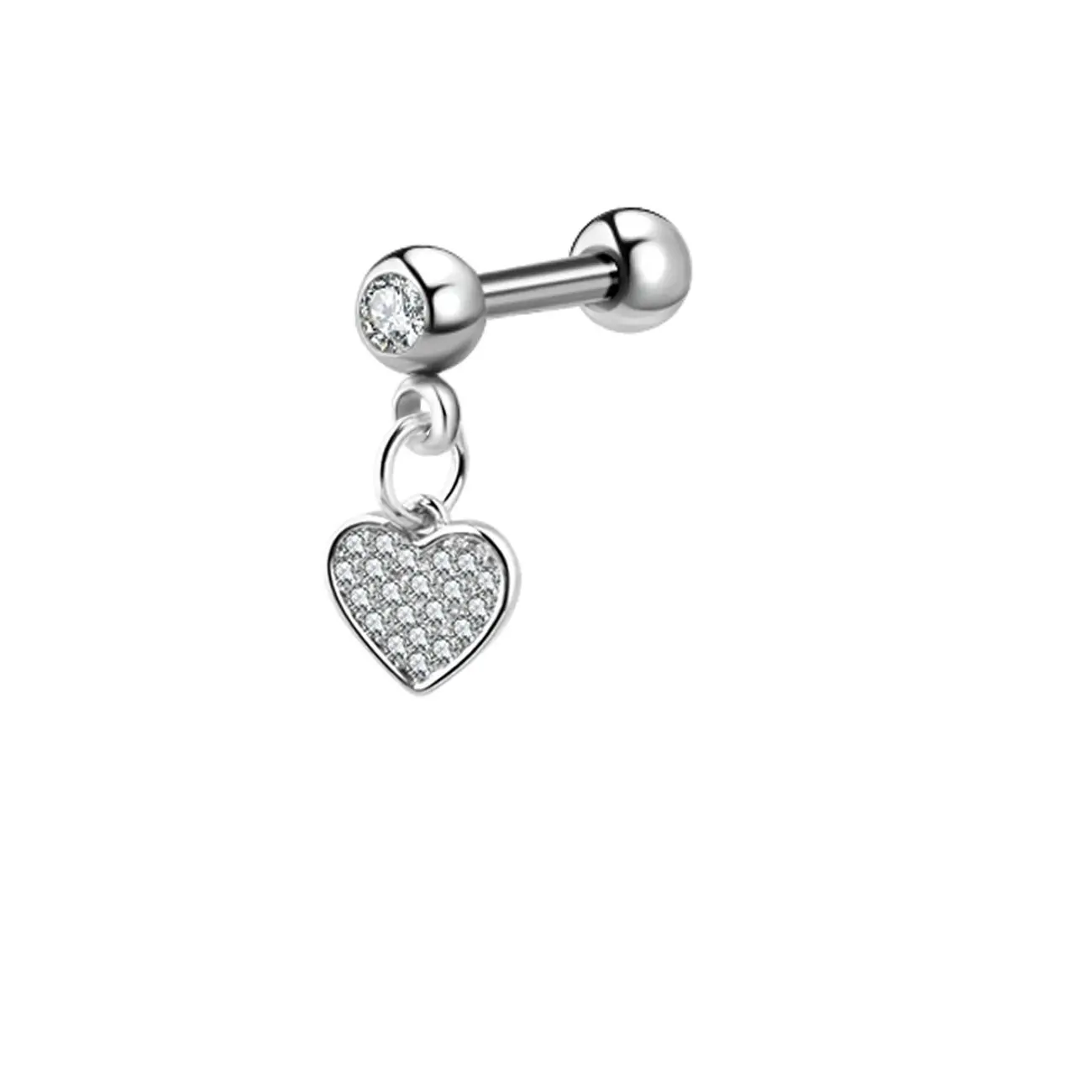 1PCS Kreuz Ohr Tragus Piercing Ohrring Stud Barbell Kristall Knorpel Stud Ohrring Helix Piercing Daith Schmuck Rook Conch Stud