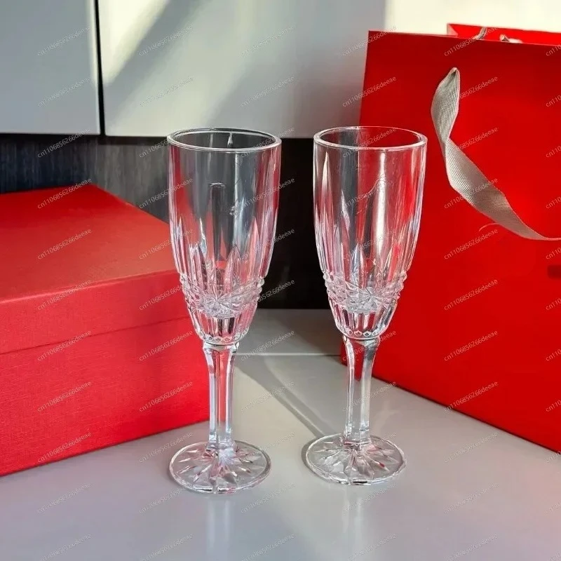 Crystal Glass Stemware Luxury Wine Champagne Glasses Barware 2pcs Gift Set