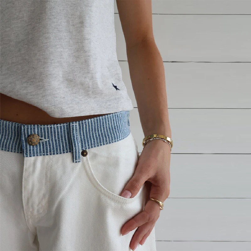 Women Casual Solid Color Wide Leg Pants Trendy Versatile High Waist Jeans New Lady Autumn Winter Commute High Street Clothes