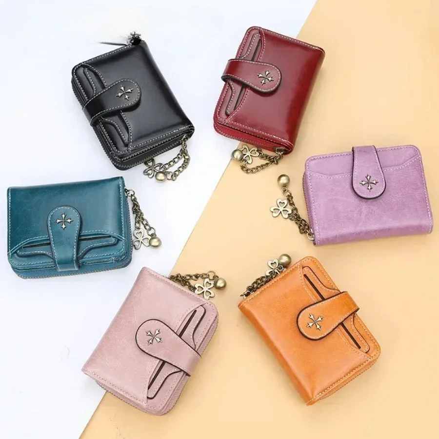 

Wallets Fashion Short PU Leather Top Quality Card Holder Female Purse Zipper Wallet for Women