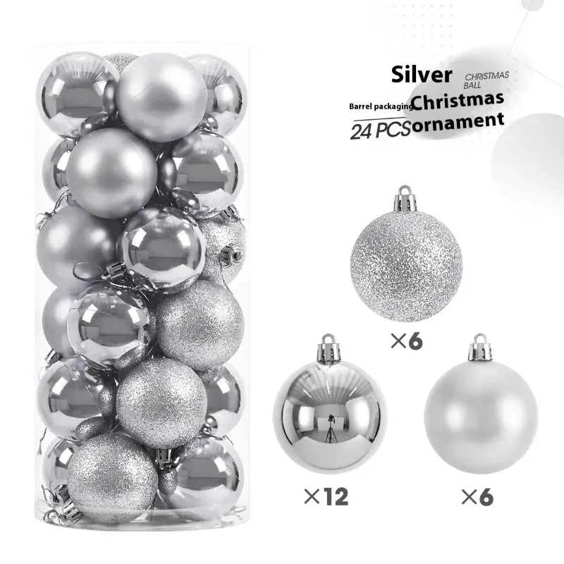 حار 24 قطعة 3/4/6 سنتيمتر شجرة عيد الميلاد كرات متعدد الألوان عيد الميلاد الكرة زينة بريق عيد الميلاد الحلي زخرفة الكرة ديكور المنزل الطرف