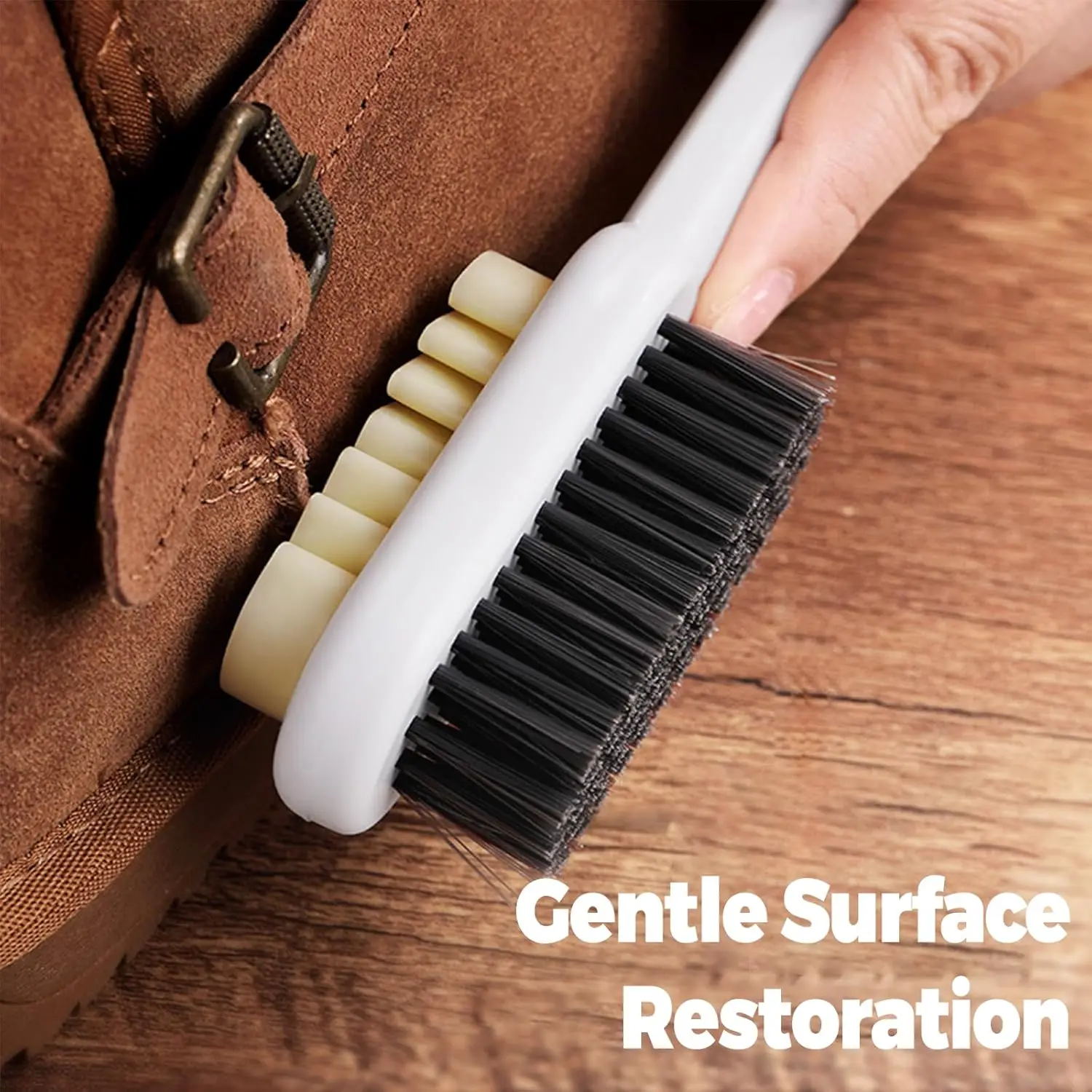 1pc Suede Cleaning Brush, Long Handle 2-Sided Rubber, Eraser for Boots, Shoes, Bags, Stain Removal, Durable, Shoe Care Tool