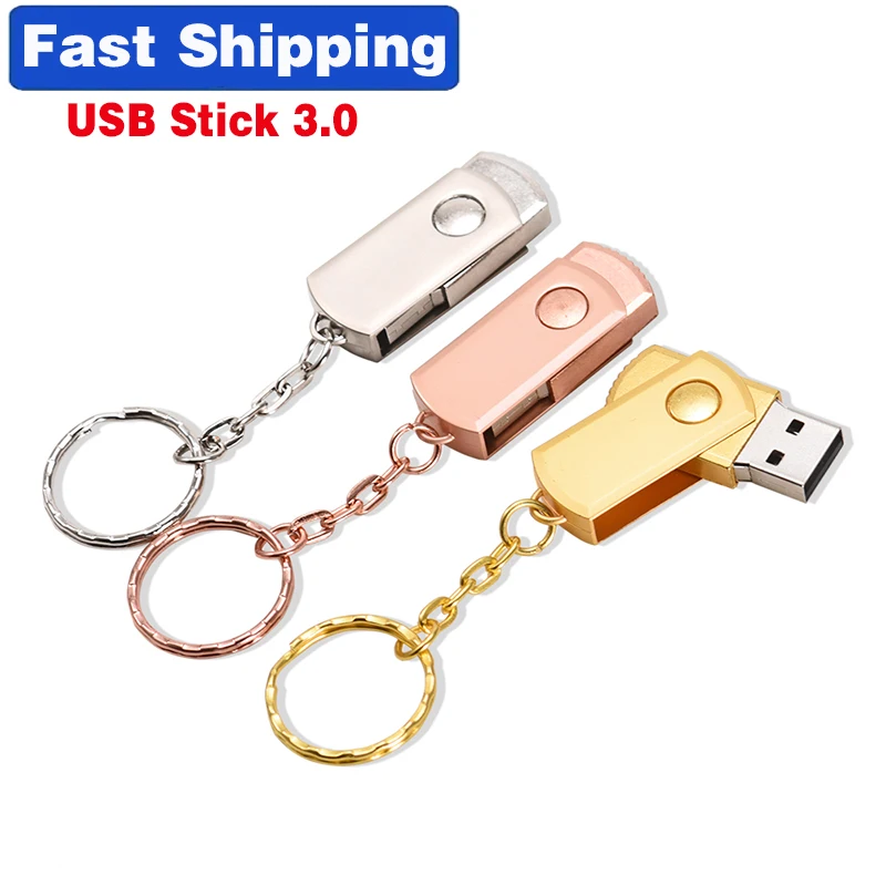 

Быстрая доставка Поворотный флэш-накопитель USB3.0 64 ГБ Мини-металлический флэш-накопитель 32 ГБ Высокоскоростная карта памяти Бесплатная брелок U-диск