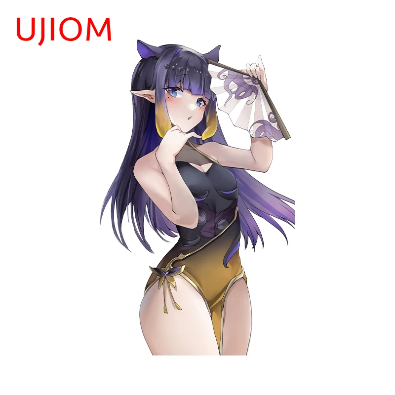 UJIOM 13cm Hololive Ninomae Ina'nis Sexy Wall Sticker Vinyl Creativite Sofa Wall Living Room Decal Room Decor Accessorie