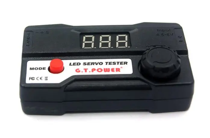 GT Power LED Servo Tester /Dual mode - Manual and Auto /1-4 servos may be connected for FIutaba KST GWS hitec