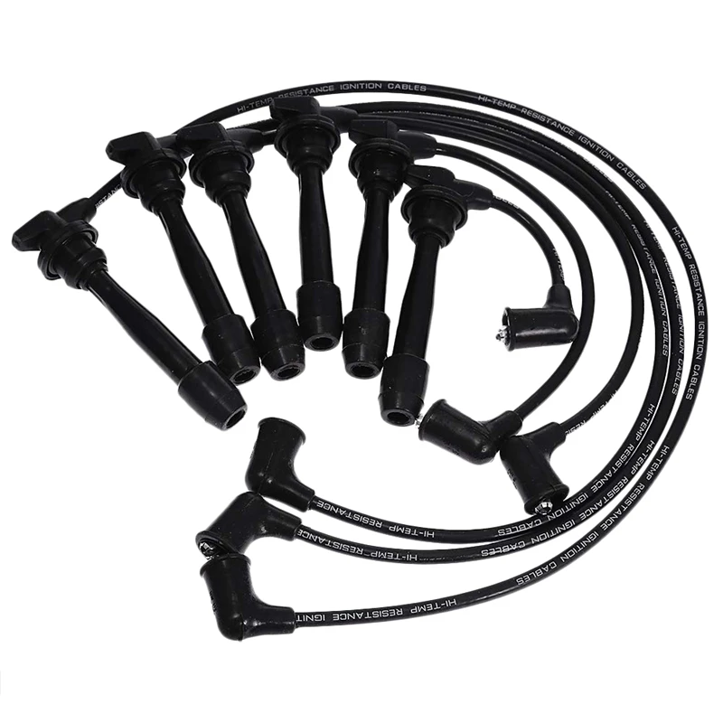 NEW-6Pcs Ignition Plug Wire Set For Hyundai Tiburon Sonata Santa Fe Kia Magentis Optima 2.7L V6 09015 3878