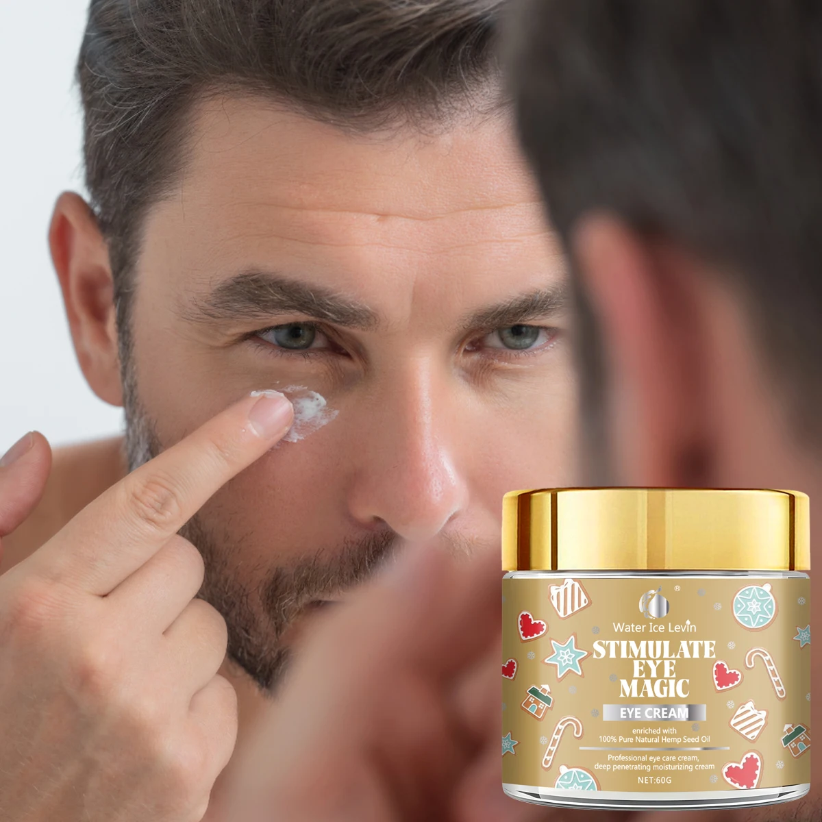 Crema Contorno de Ojos con Aceite de Semilla de Cáñamo y Cafeína - Reduce Ojeras, Hidratación Profunda, Efecto Antifatiga, Cuidado Invierno