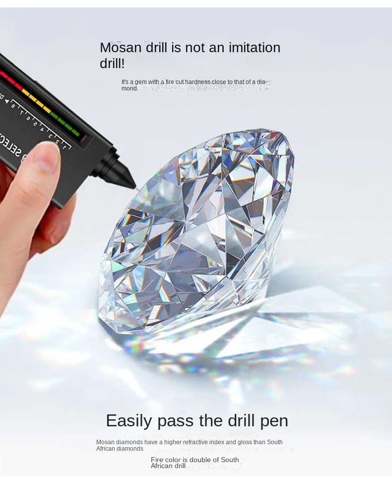 S925 فضة ستة مخلب 2-قيراط VVS1 D اللون مويسانيتي قلادة المرأة قلادة مجوهرات موضة هدية عيد الحب #6