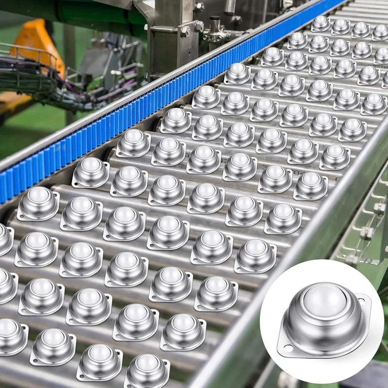 ABPQ-30Pc 5/8 Polegada rolamento de transferência de esferas de aço carbono transferência de esferas redondas para sistema de transmissão de suporte de rolo transportador