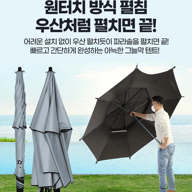 Large Parasol Outdoor garden umbrella Camping Fishing rooftop emotional portable shade picnic