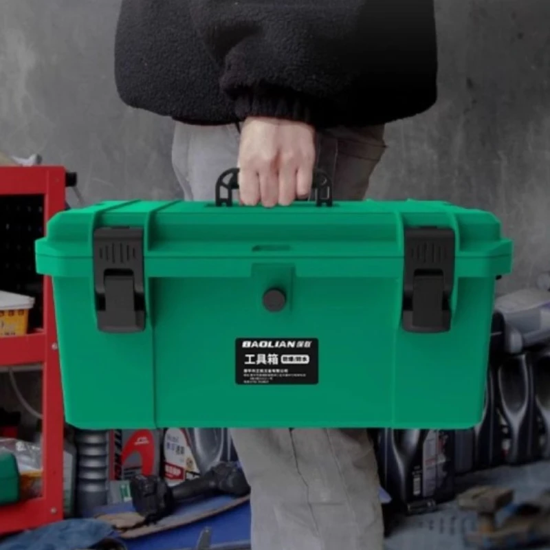 Caja de herramientas organizadora a prueba de agua, caja de herramientas con bloqueo de carcasa dura, Hardware de almacenamiento de capa, caja de herramientas para electricista, Maleta mecánica para motocicleta
