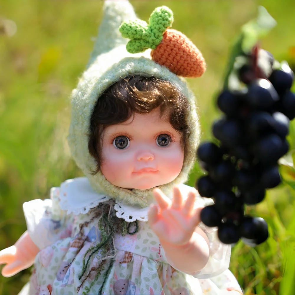 

Cloveray 18 inch Full Body Vinyl Realistic Reborn Baby Doll Super Cute Vegetables Vinyl Doll Handmade High Quality Toy Kid Gift