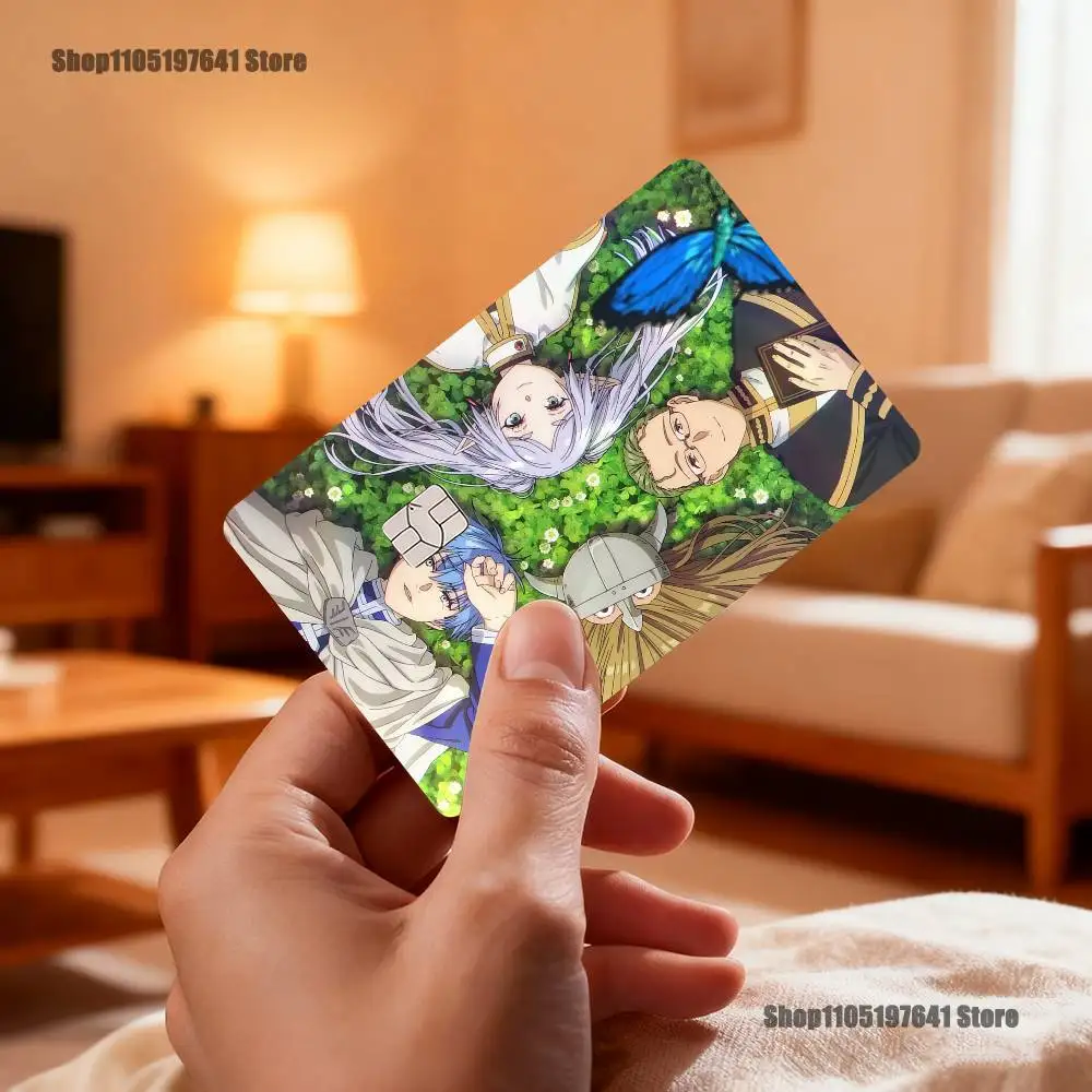 Frieren Anime B-Beyond J-Journeys End Credit Card Skin Party Stickers for Visa Bank Card Metro Access Card Waterproof Decal Gift
