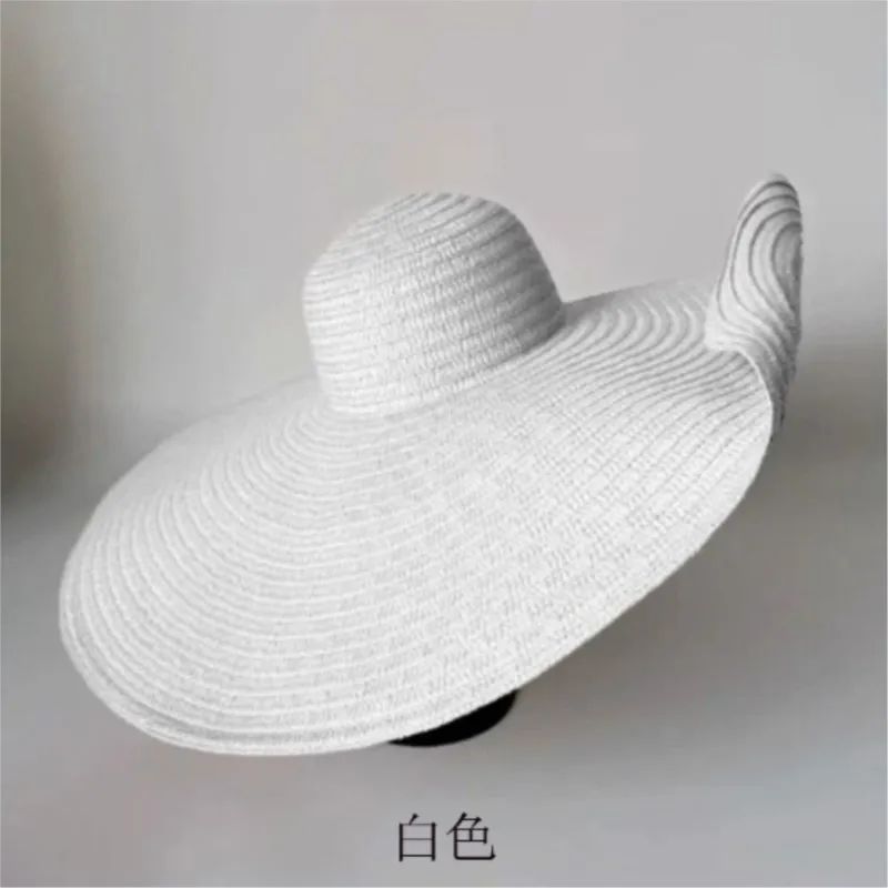 Large-brim diameter hat women's with a dome for sunshade