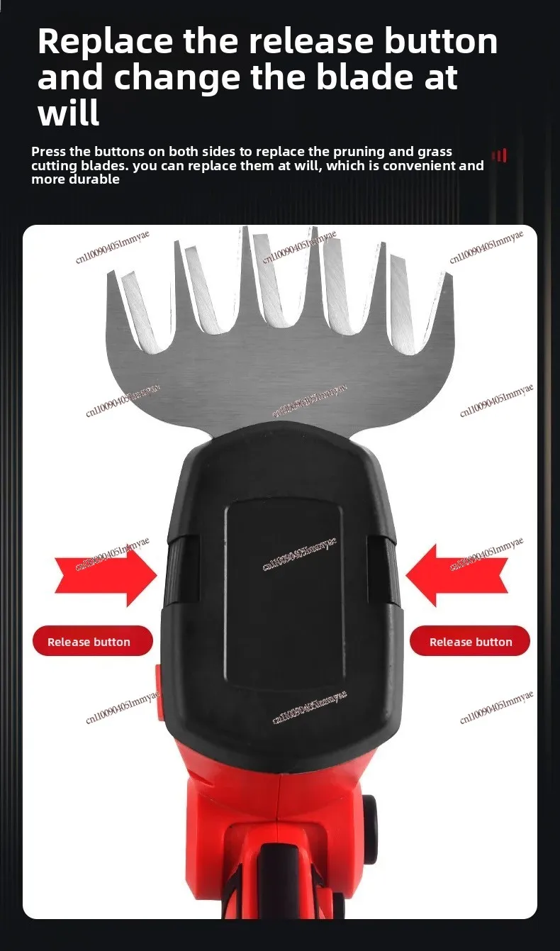 Electric Hedge Trimmer Multifunctional Lithium Battery Hedge Trimmer Wireless Household Hedge Trimmer Garden Power Tools