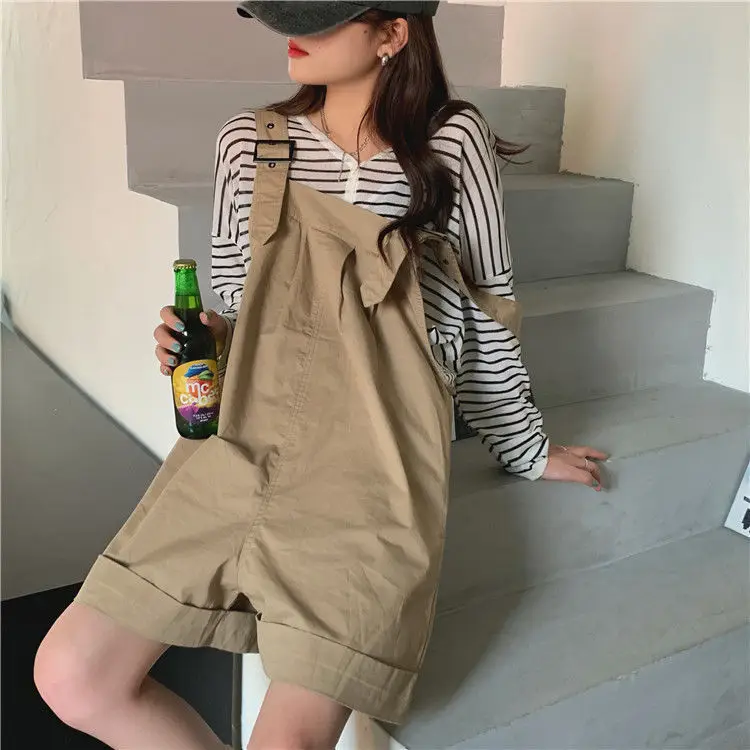 จั๊มสูทผู้หญิงหลากสี แต่งขอบผ้าฟล็อก สปริง/ซัมเมอร์ แต่งขอบสีแดง ยืดหยุ่น ติดกระดุมแบบ Y2K