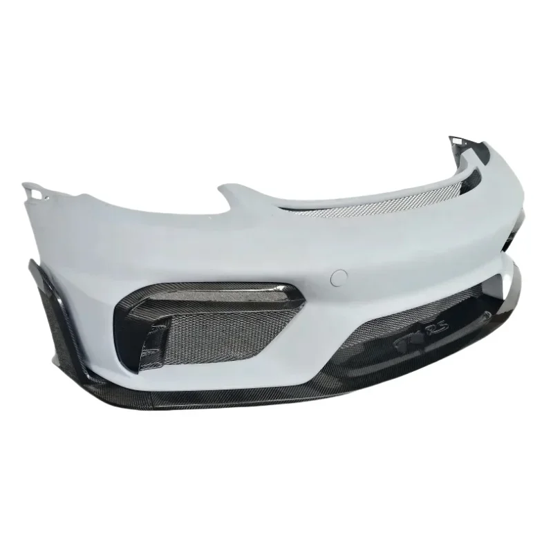 GT RS style Semi-carbon fiber front bumper body kit for porsch 718 boxster Cayman carbon fiber bumper