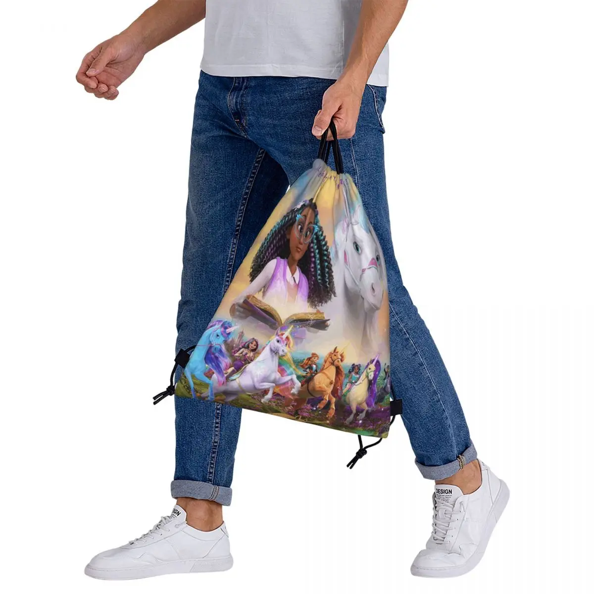 Unicorn Academy Backpacks Fashion Portable Drawstring Bags Storage Bag Book Bags For Man Woman School