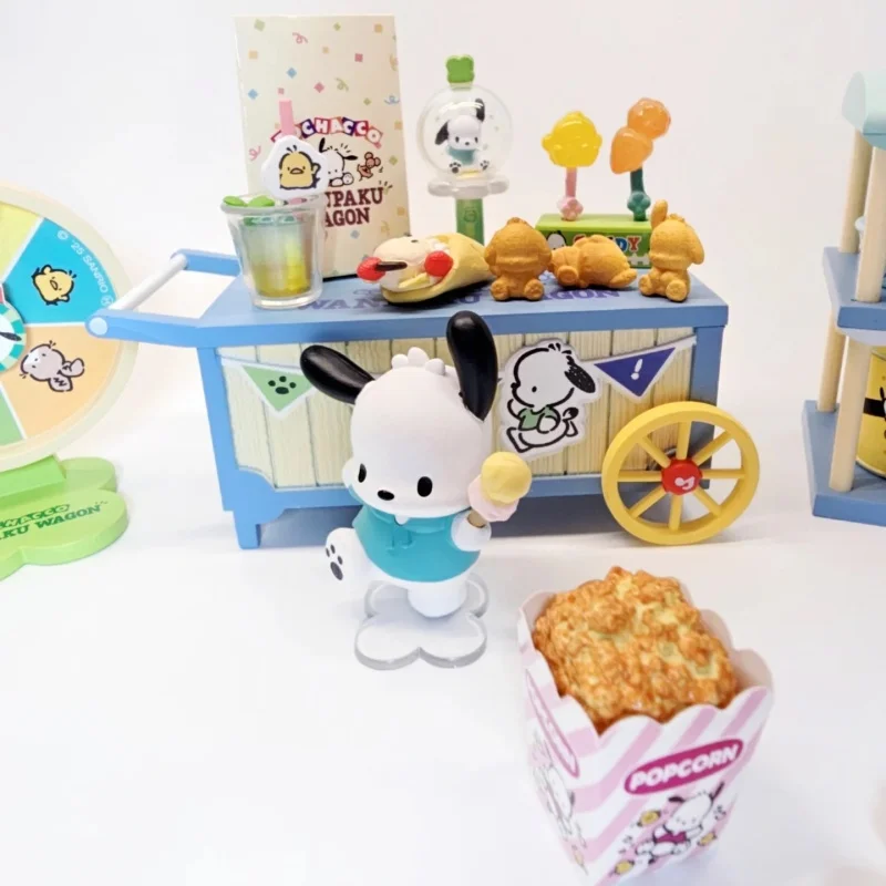 Sanrio Re-Ment Pochacco Parque de Diversões Caixa Cega Figuras de Ação - Bonito Dos Desenhos Animados Modelo Colecionável Brinquedos para Presente de Aniversário