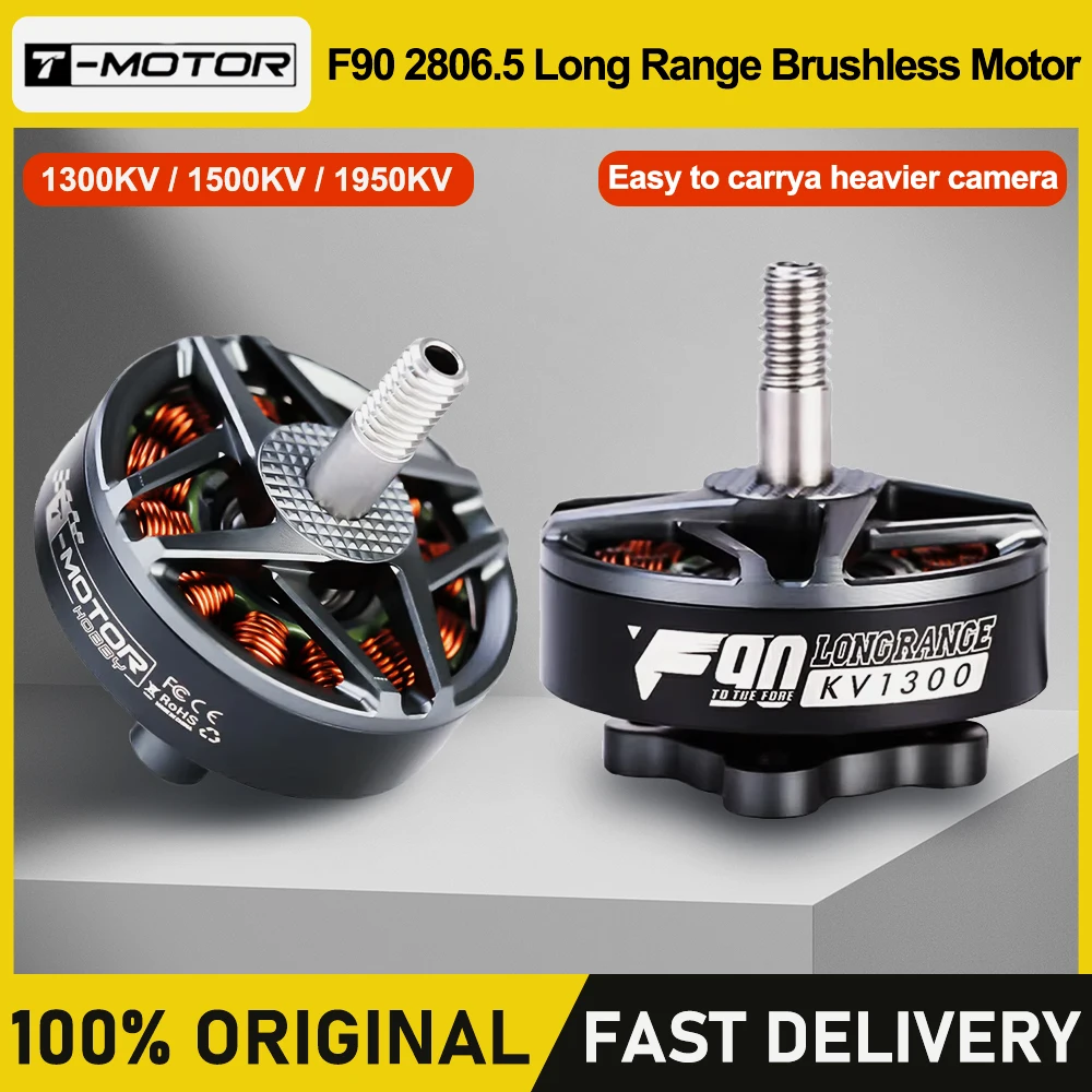 T-MOTOR F90 2806.5 Brushless Motor 1300KV 1500KV 1950KV 5-6S For RC FPV Freestyle Racing 5/6/7 Inch Long Range Cinematic Drone