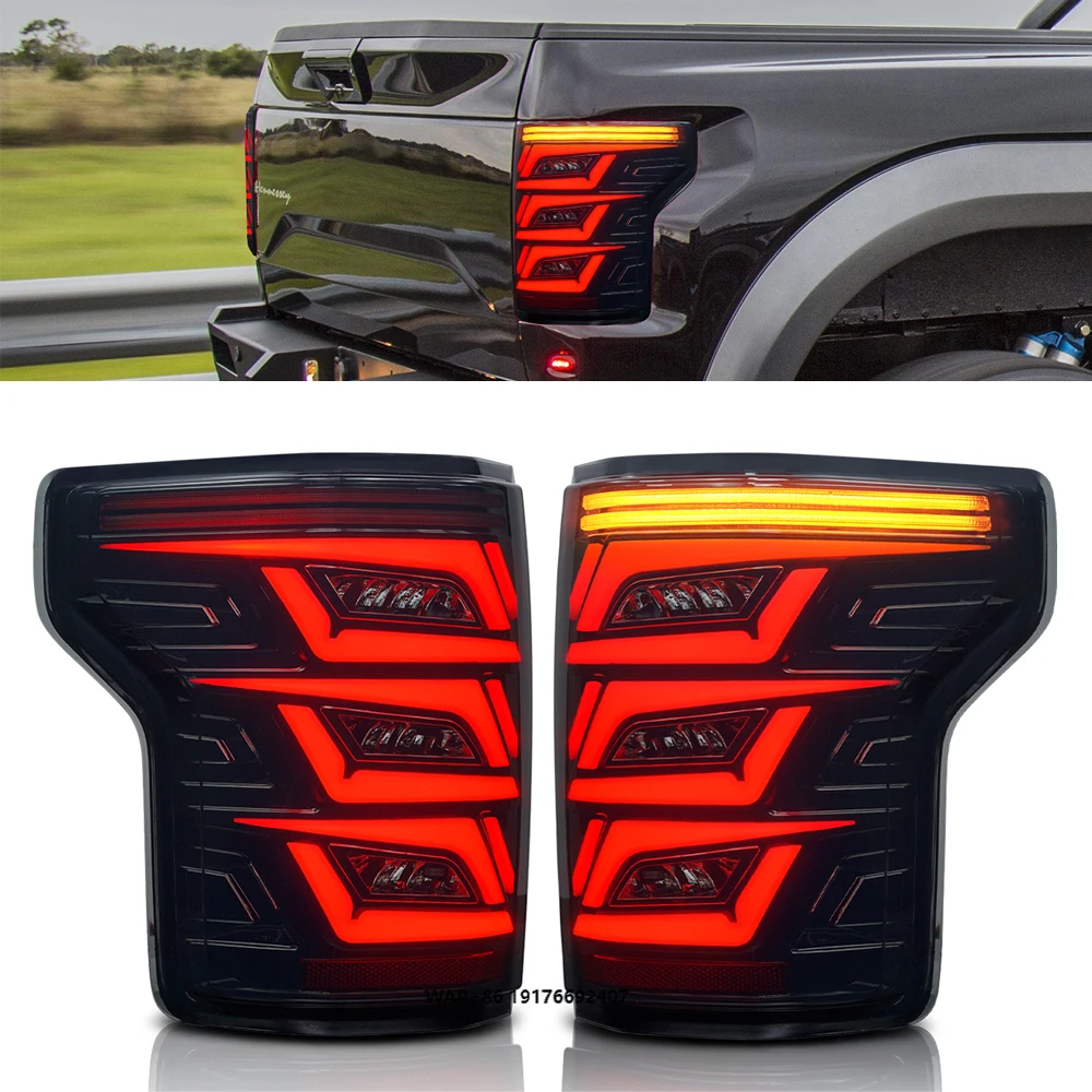 

Auto Parts Tail Light Assembly for F150 2021-2023 Full LED Red Sequential Turn Signal Upgrade