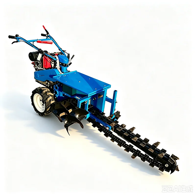 192F Diesel Mini Chain Trencher, Trenching Machine for Pipeline Laying, Cable & PV Grooving, Mountain & Orchard Digging