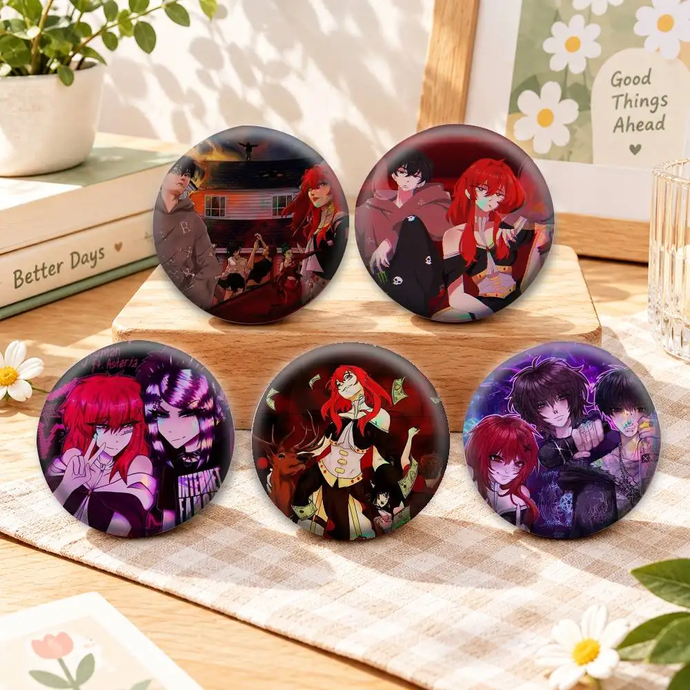 COOL A-Asteria kets4eki PARTY4LIFE Badges Creative Tinplate Button PinsBrooch Badge Clothes Backpack