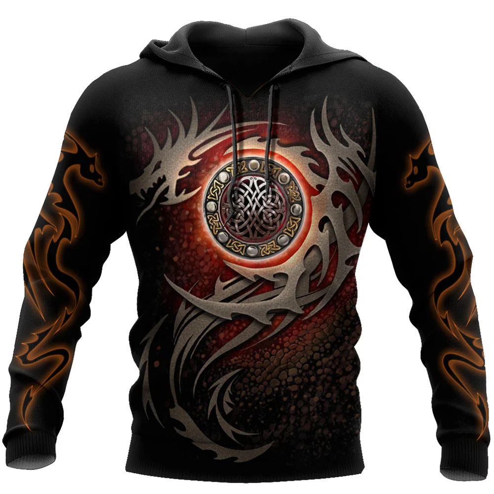 

Fashion Dragon Pattern 3D Print Men's Hoodie Chinese Dragon Graphic Sweatshirt Autumn Hip Hop Style Harajuku Pullover Streetwear