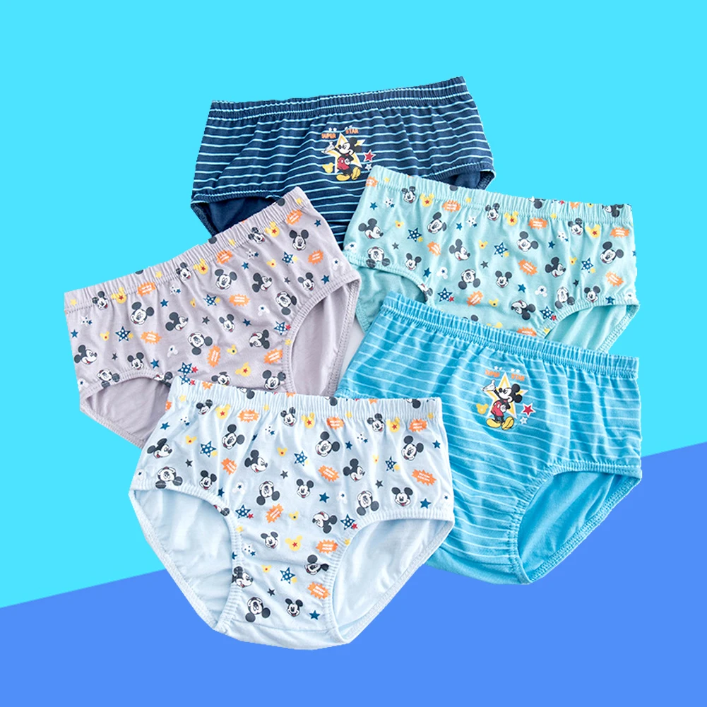 5pcs/Bag 3-14Y New Boy Mickey Triangle Underwear Cartoon Children knickers Boys Underpants Kids Panties Panty Brief