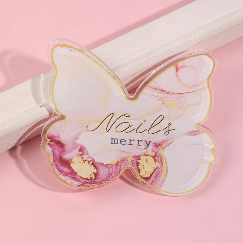 バタフライ レジン アクリル ネイル カラー パレット ジェル ポリッシュ ディスプレイ パレット ミキシング ペイント プレート ネイル アート ディスプレイ ショー シェルフ