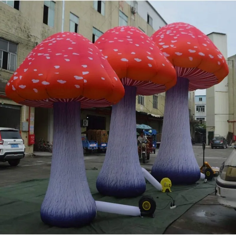 Mushroom Inflatable Multisize Inflatable  Full Printing Colored Mushroom Model Decor For Bar Party Stage Backyard