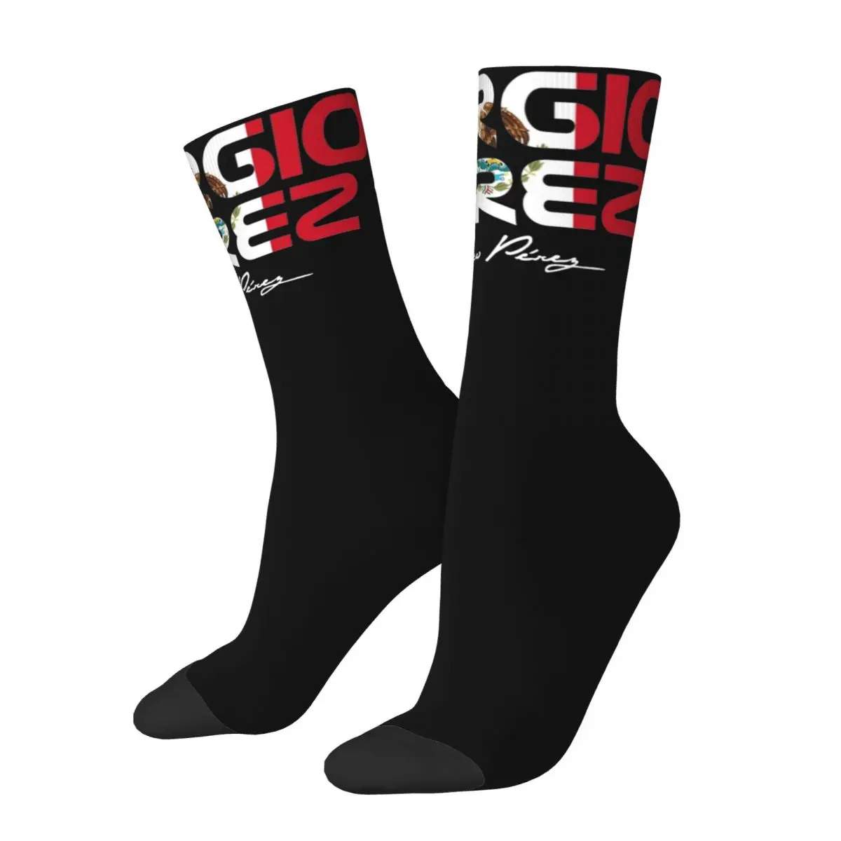 

Cool Sergio Perez Motorsports Racing Design Theme Cozy Crew Socks Merch All Season Signature Soft Long Socks Sweat Absorbing