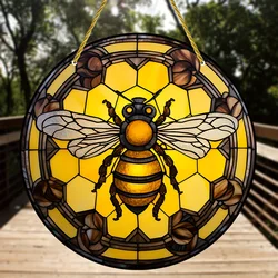 Bee Pendant Window Pendant,Acrylic Clear Waterproof ,Suitable for Outdoor,Home,Classroom,home,wall Decor
