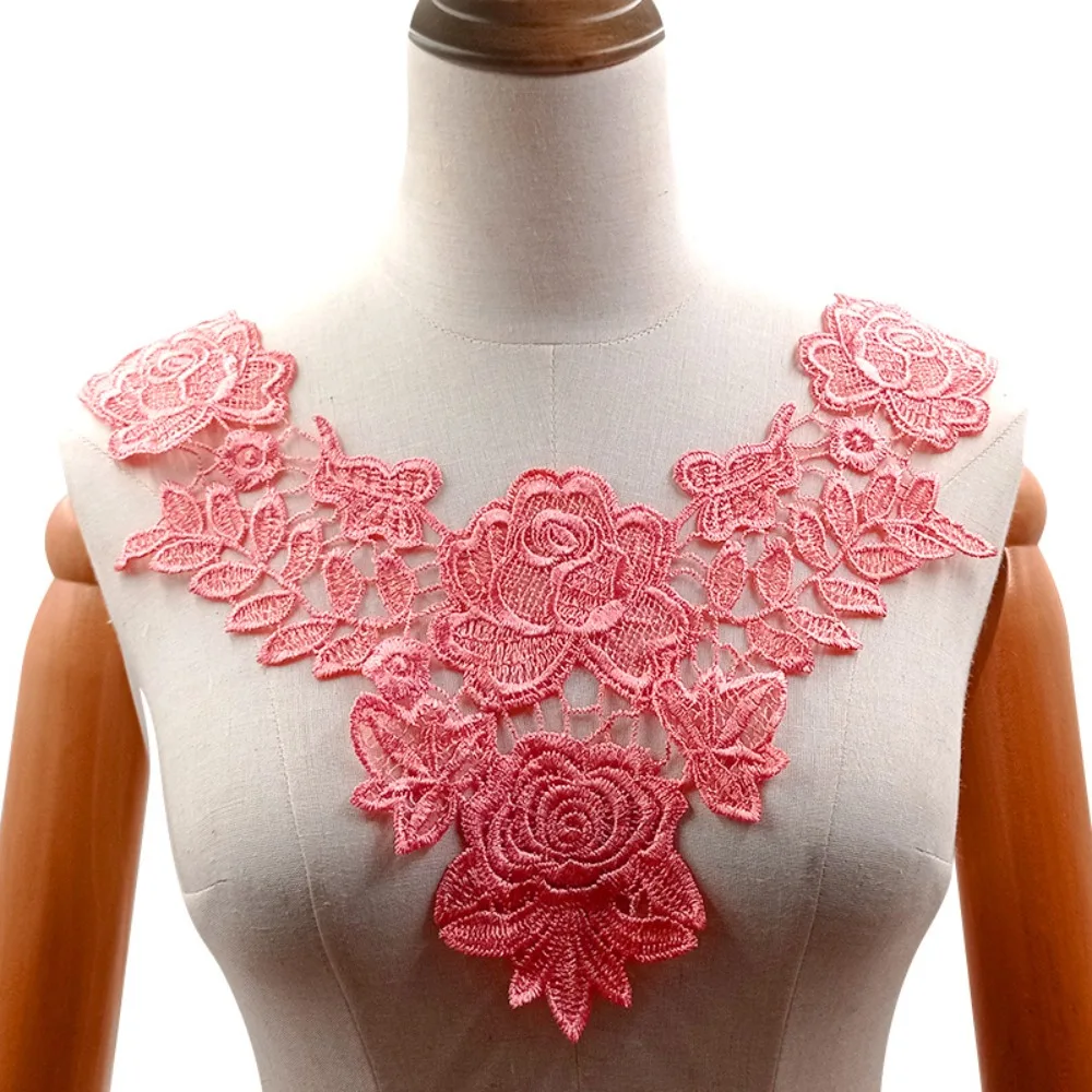 

6PCS Elegant Embroidered Collar Hollow Out Pattern Fashion Hollow Out Lace Collar Polyester Chic Flower Collar Daily Outfits