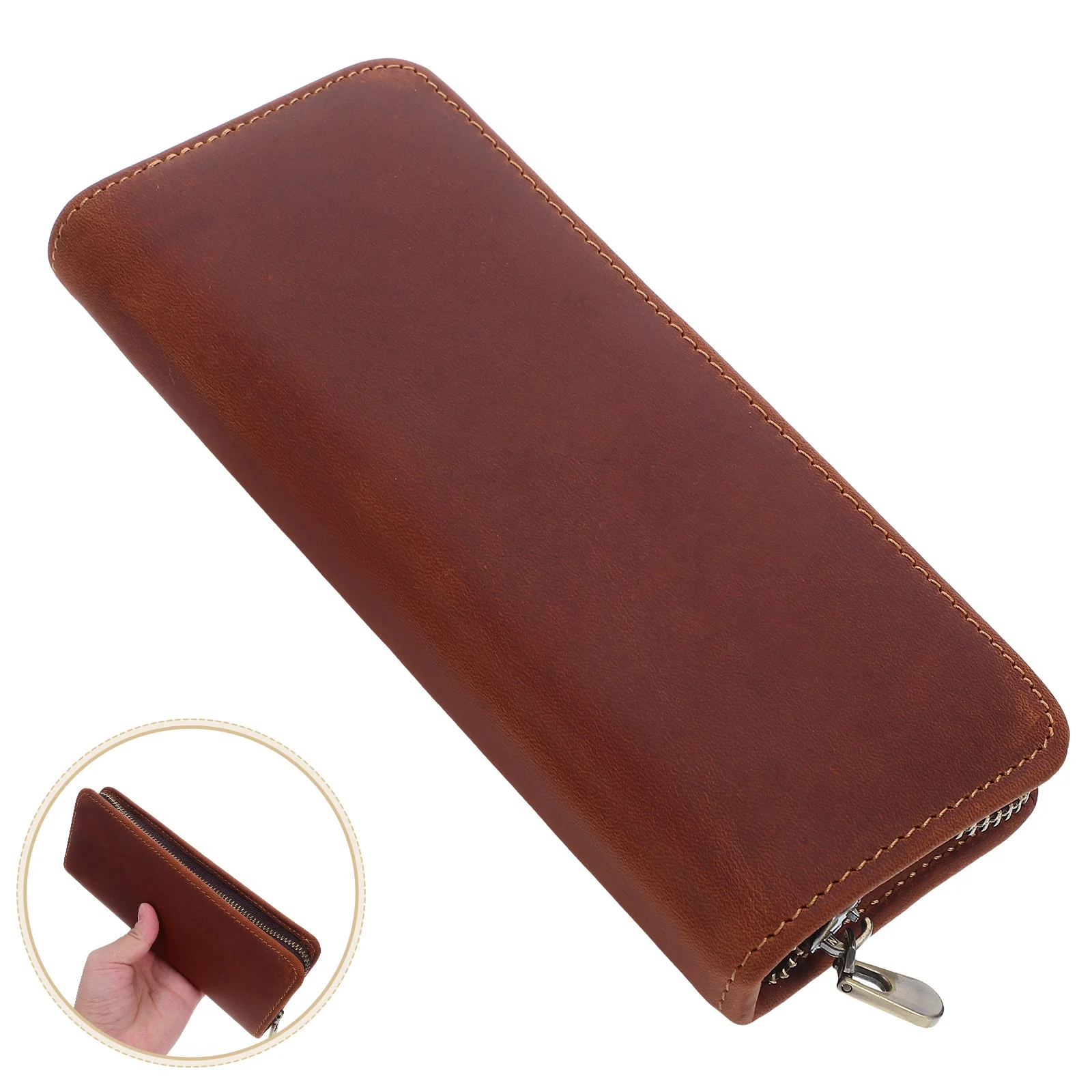 

Vintage Pencil Case Organizer Zippered Pen Pouch for School Office Drawing Watercolor Marker Storage Pencil Bag