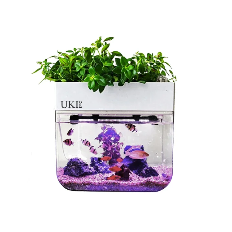 

Hot Sale Plant New Type Complete Hydroponic Indoor Aquaponics Growing Systems Aquarium Fish Tank