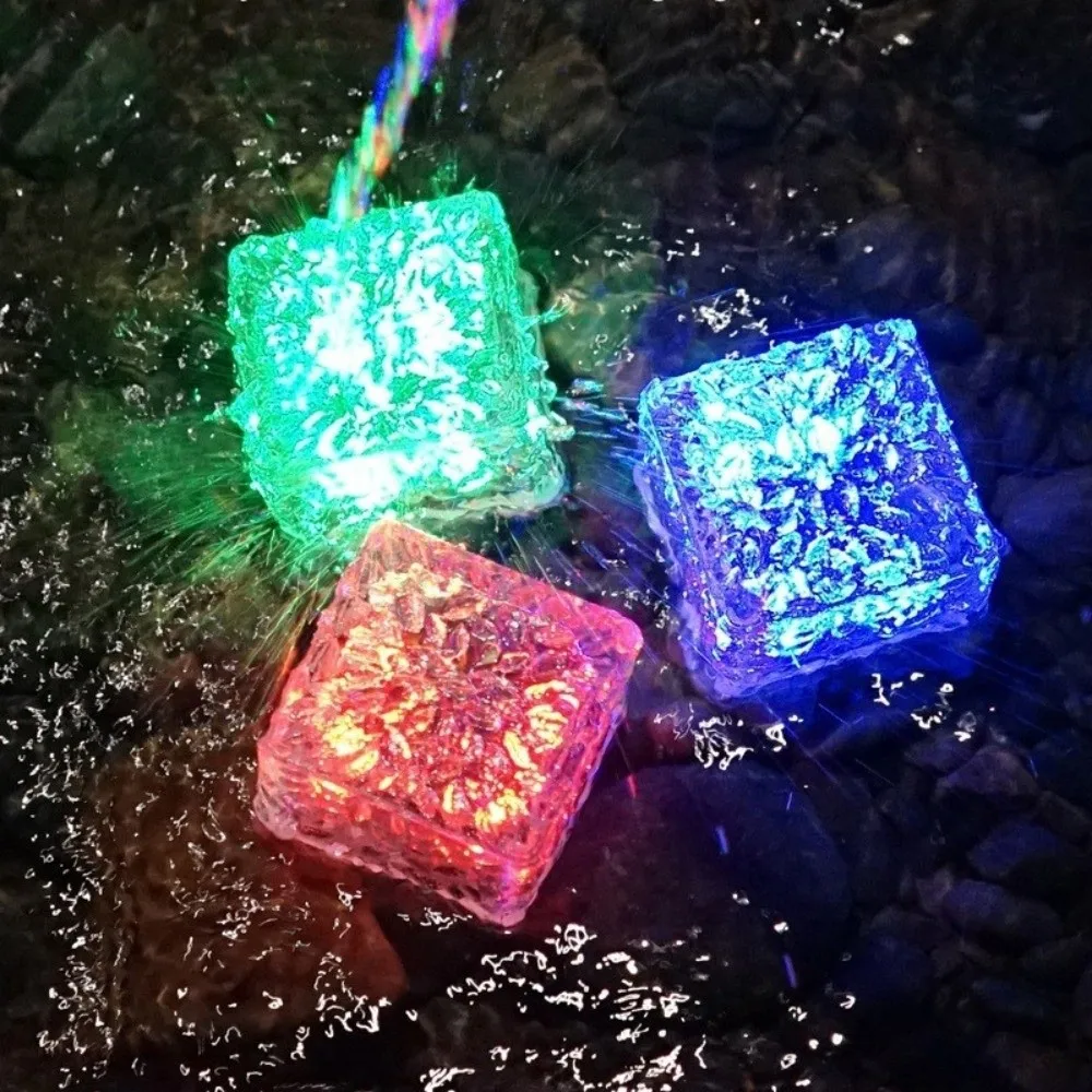 Solar Powered Solar Ice Brick Lights Waterproof Rainproof Solar Standing Lights Automatic Long-last Lighting